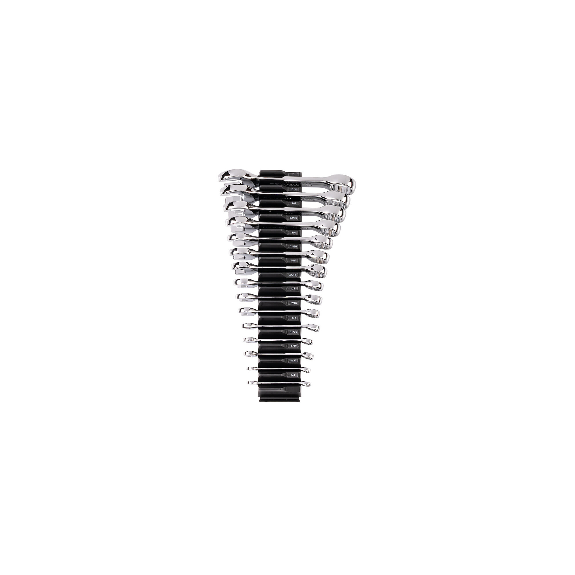 TEKTON Stubby Combination Wrench Set with Modular Organizers, 15-Piece (1/4 - 1 in.) | WCB95407